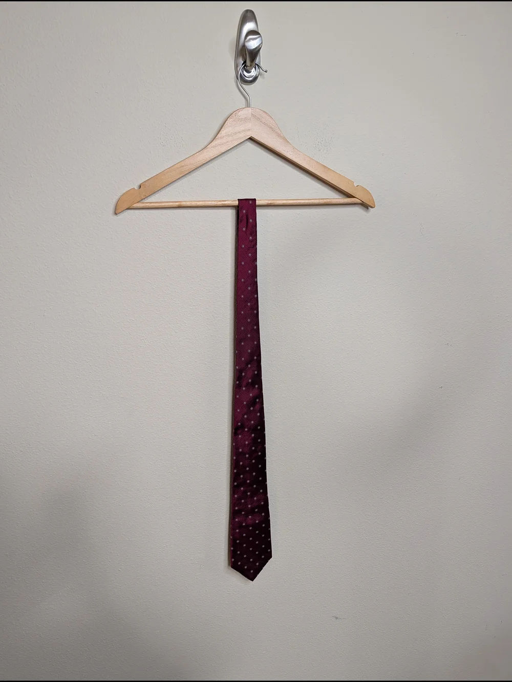 Pierre Cardin‎ Tie Burgundy Herringbone Floral Medallion Vintage Designer French